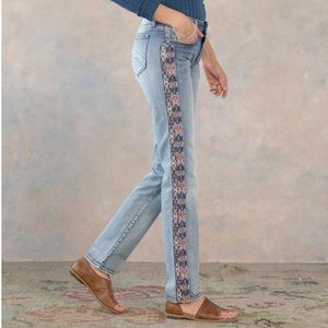 Driftwood Audrey Chandler Embroider Straight Jean Size 30